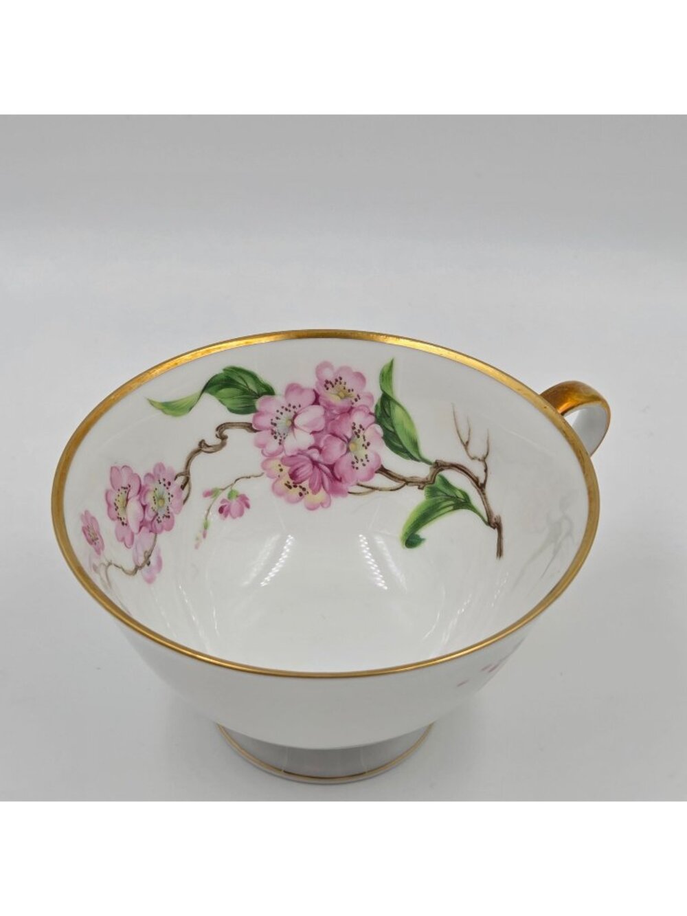Heinrich H&C Blossomtime White Flat Cup Pink Blossoms